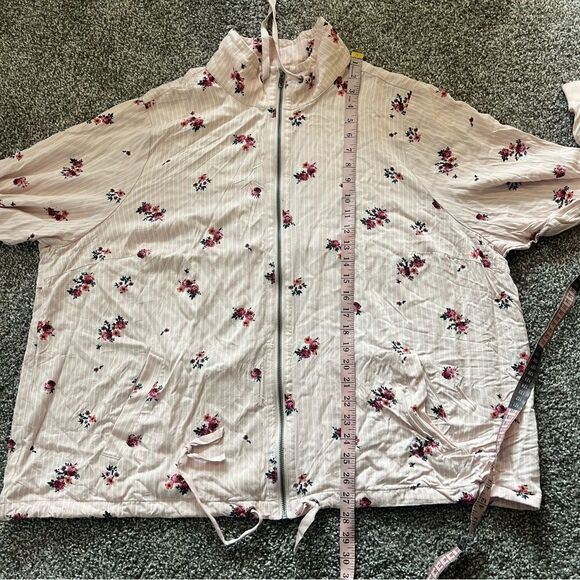 Torrid Pink Floral Stripe Twill Track Jacket 4X Ditsy Floral - Picture 15 of 16